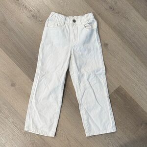SHEIN Kids White Elastic Waist Jeans